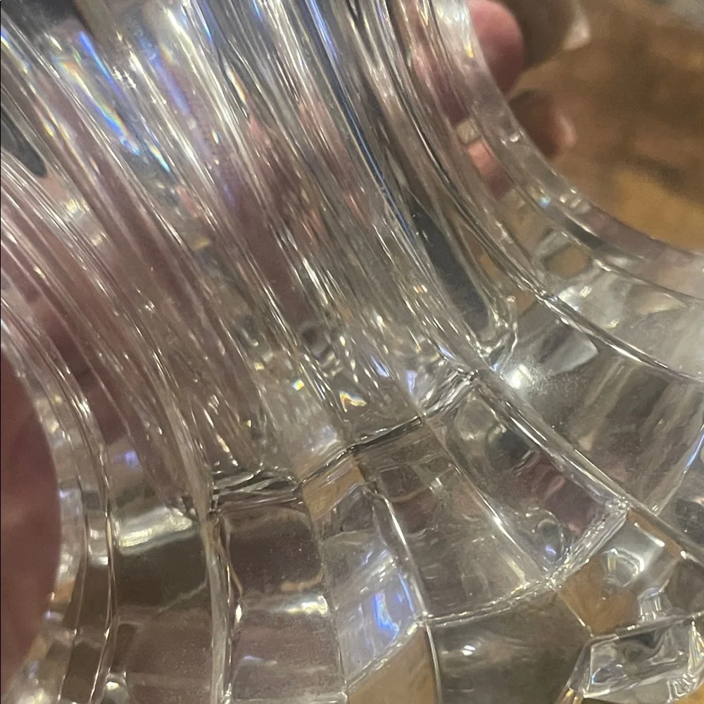 PartyLite Clear Scalloped Glass Accent Vase